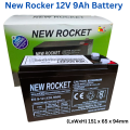 12 Volt 9Ah Battery / Lead Acid New Rocket Battery / Dry Cell Battery. 