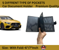 PVC leather Car Document Holder Bag - Car Paper Bag Organizer.