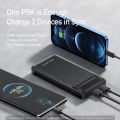 AWEI P5K Portable Power Bank 10000mAh Power bank Dual USB A Type c Micro Dual input Fast Charge.