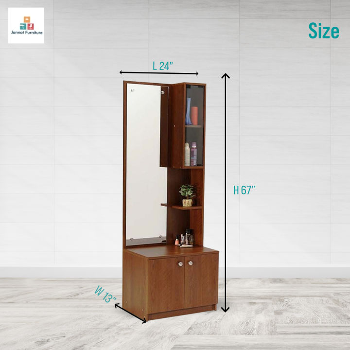 Lamanated%20Wood%20Dressing%20table%20-%20Brown%20For%20Home%20and%20Office%20Use%20.Size-L-24+W-13+H-67inch%20.%20-%20Image%203