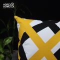 Exclusive Cushion Cover, Yellow & Black (16"x16") Only Cover. 