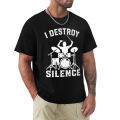 I Destroy Silence Funny Printed T-shirt Trombone Marching Shirts Men Tops Tees New Design Men Women T Shirt Men Clothing. 