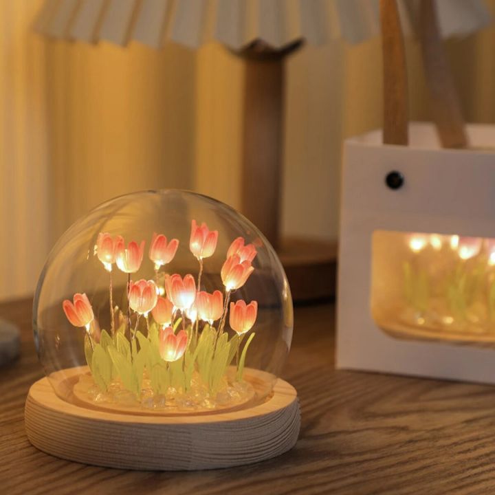 10/20pcs%20Artificial%20Tulip%20Night%20Light%20DIY%20Simulation%20Tulip%20Bedside%20Lamp%20Heat%20Shrinkable%20Film%20Home%20Decor%20Birthday%20Gift%20Table%20Lamp%20-%20Image%203