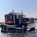 New 1/24 Alloy Trailer Truck Head Car Model Diecast Metal Container Truck Engineering Transport Vehicles Car Model Kids Toy Gift.