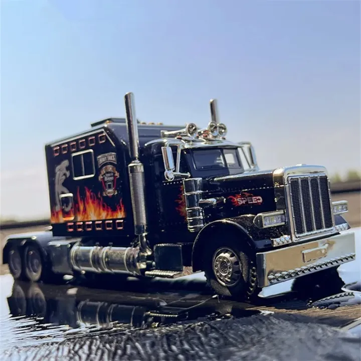 New%201/24%20Alloy%20Trailer%20Truck%20Head%20Car%20Model%20Diecast%20Metal%20Container%20Truck%20Engineering%20Transport%20Vehicles%20Car%20Model%20Kids%20Toy%20Gift%20-%20Image%202