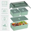 Bento Lunch Box for Adults, Kids Leak Proof Meal Prep Portion Control Boxes Style for Compartment Slim Container. 