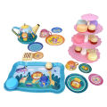 Tinplate Toys Tea Set Tea Time Toy Set for Kids Gift Kitchen Pretend Play. 
