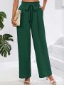 2024 Amazon cross-border foreign trade summer new women's high-waisted loose fashion casual comfortable wide-leg pants trousers.