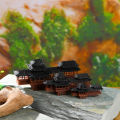 Qiunery Covered Bridge Ornaments, Miniature Covered Bridge Model, Simulated Small Antique Architectural Model Landscape Ornament For Bonsai Decor. 