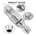 2Pc 5000 PSI Sewer Jet Nozzle with Pressure Washer Coupler.
