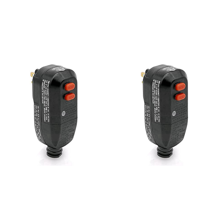 2X GFCI Replacement Plug Assembly 3-Prongs 15A 3-Wires with Ground Fault Circuit Interrupter RCD Protection US Plug