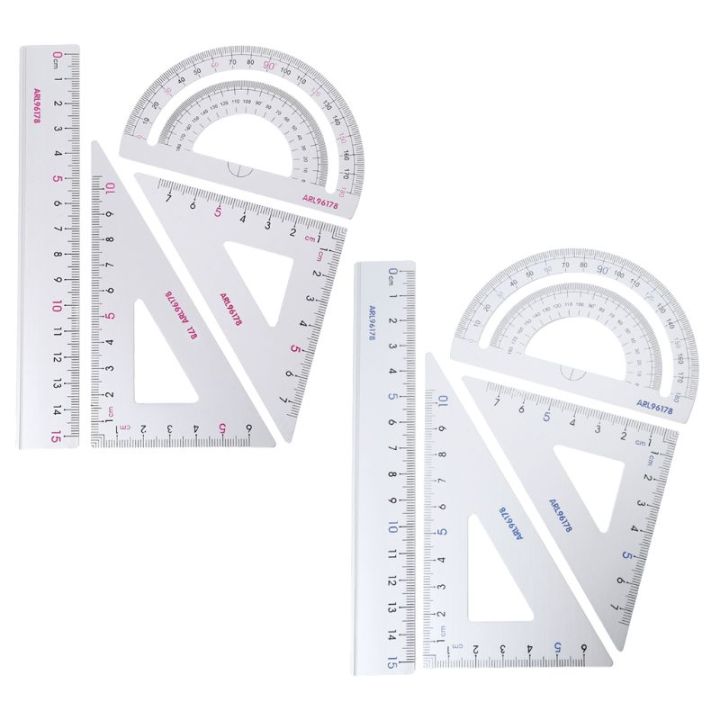 4Pcs%20Drawing%20School%20Supplies%20Set%20Square%20Triangle%20Ruler%20Aluminum%20Alloy%20Protractor%20-%20Image%207