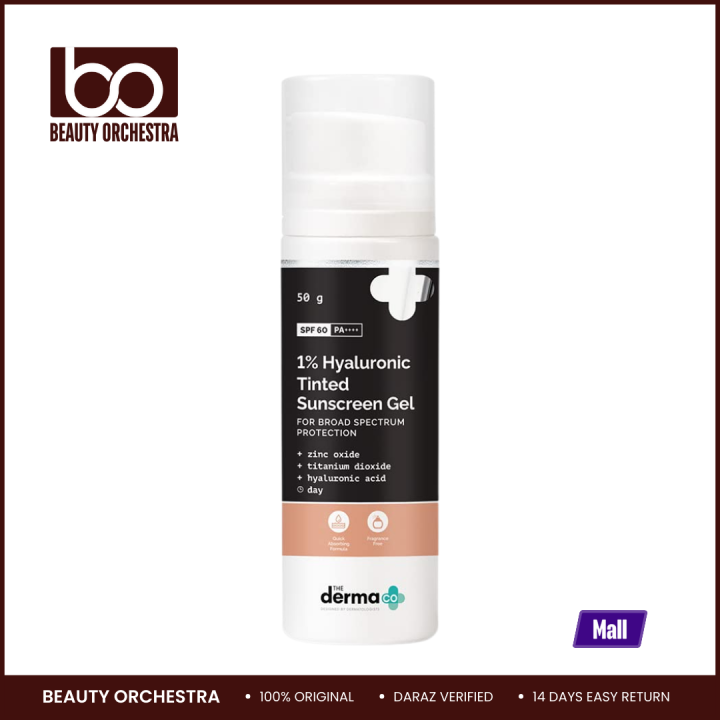 The Derma Co 1% Hyaluronic Tinted Sunscreen Gel - 50g