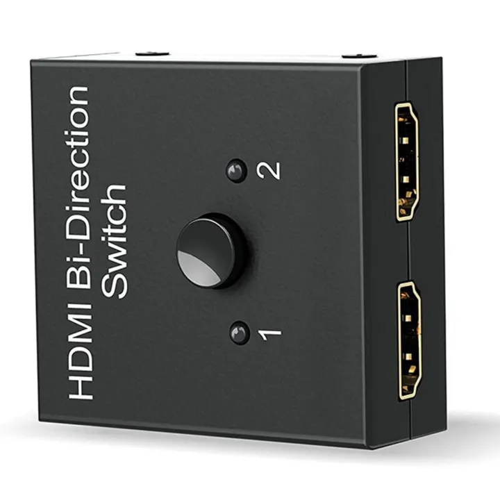 【VisioN Shop】HDMI Splitter, HDMI Bidirectional 2 Input to 1 Output in to 2 Out, 1080P Passthrough HDMI Switcher