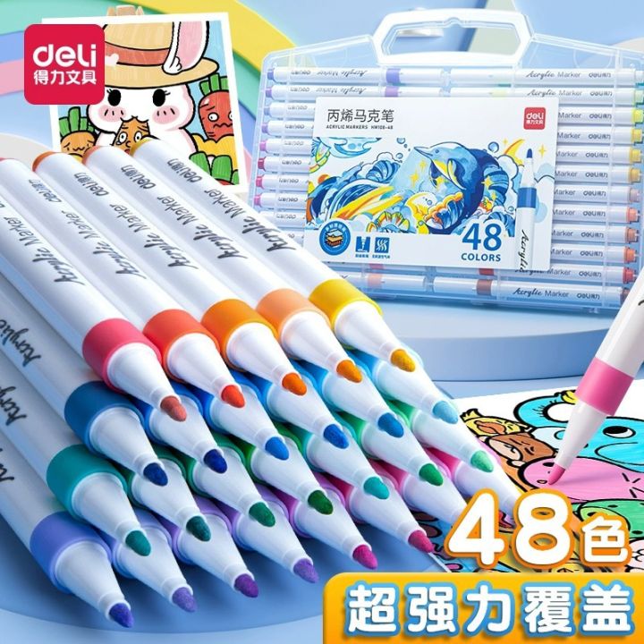 Deli HM108 Acrylic Marker Acrylic Paint Student's Colored Pen, Acrylic Pen, Marker Set