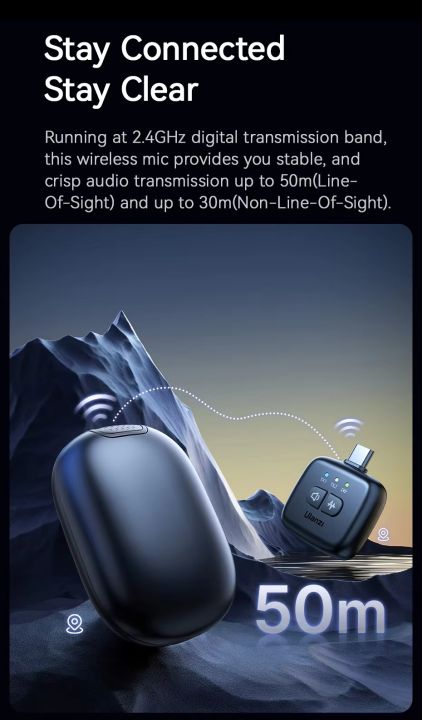ULANZI%20A30%20Tiny%20Mic%20Magnetic%20Wireless%20Lavalier%20Microphone%20Mini%20Size,%20Noise%20Cancellation,%20164%20ft%20Range,%2020H%20Battery%20Life,%20Lapel%20Microphone%20for%20Video%20Recording,%20DSLR,%20iPhones,%20Android,%20PC%20-%20Image%204