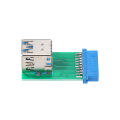 HXSJ Dual USB 3.0 Type-A Female to Motherboard Adapter Card 20Pin/19Pin Header.