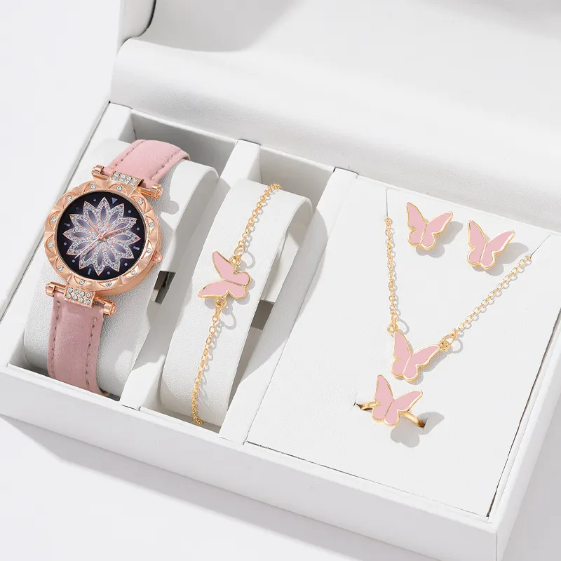 Stylish Butterfly Timepiece Set for Women: 6pcs Assorted  display picture 3