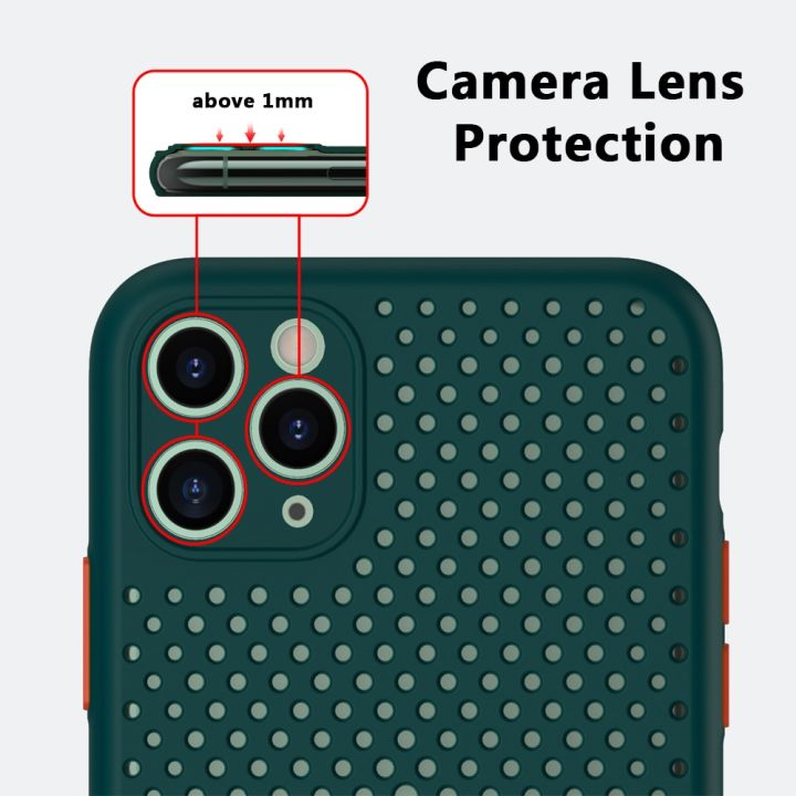 Heat%20Dissipation%20Breathable%20Cooling%20Case%20For%20iPhone%2012%2011%2013%20Pro%20Max%20XR%20XS%20Max%20X%208%207%206S%20Plus%2012%2013%20Pro%20Soft%20TPU%20Plain%20Color%20Case%20-%20Image%206