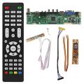 T.R67.03 Universal TV Motherboard Remote Code software T.R67.03 Universal LED LCD Motherboard 12V Supply VGA HDMI Input USB Media Player Big DIP Audio Chip Clear OSD Screen Similar DS-V59 V56. 