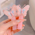Embroidered Butterfly Telephone Line Hair Rope High Ponytail Hair Rope Girls Creative Headdress.