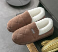 New Men Slippers Winter Warm Plush Fur Antiskid Cloud Slippers Outdoor Breathable Thick Flat Sole Soft Couples Home Slippers. 