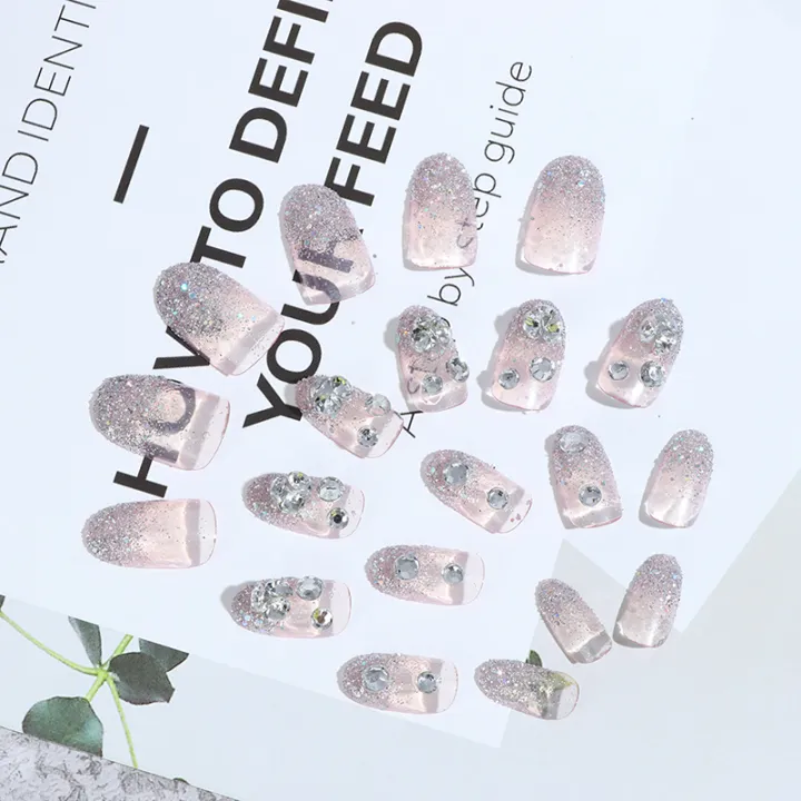 24Pcs/Box%20Women%20Black%20White%20Gold%20Fake%20Nails%20Naked%20fan%20Print%20Full%20Cover%20False-MOILY%20-%20Image%207