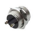 Universal Panel Mount 16mm 2Pin Aviation Connectors Plugs 5 Pcs.