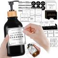 Removable Waterproof label Kitchen Dish Soap Bathroom Shampoo and Conditioner Soap Dispenser Sticker Unique Bottle Stickers. 