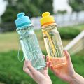 650ML Transparent Water Bottle Portable Sport Bottle for Drinking Kitchen Tools Water Bottles for School Gym Travel Girl and Boy.