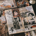 RHS Online 200PCS Retro Basic Material Paper Set Vintage Stickers Memo Album Journal Planner Diary Scrapbooking Sticker.