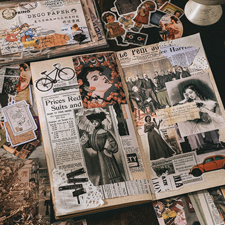 RHS%20Online%20200PCS%20Retro%20Basic%20Material%20Paper%20Set%20Vintage%20Stickers%20Memo%20Album%20Journal%20Planner%20Diary%20Scrapbooking%20Sticker%20-%20Image%204