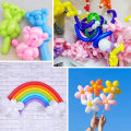 GC 260q 100pcs Long Balloons Kit 1.8g Thickened Latex Skinny Balloons For Birthday Party Wedding Christmas Decor.