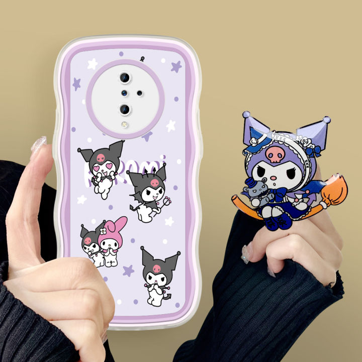 BILI%20for%20Vivo%20S1%20Pro%20Back%20Cover%20With%20Free%20Ring%20Holder%20Cute%20Kuromi%20Soft%20Transparent%20Colorful%20Wavy%20Phone%20Cases%20-%20Image%202