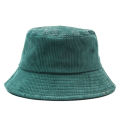 Winter Warm Corduroy Velvet Bucket Hat Ribbed Solid Color Fisherman Cap.