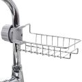 Stainless Steel Sink Rack - Sponge Soap Storage Holder for Kitchen Bathroom. 