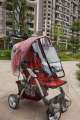 PVC material universal children's baby stroller dustproof and windproof umbrella car rain cover. 