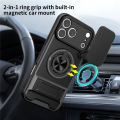 For OnePlus 15R Ace 6 Turbo 6V Case, Slide Camera Cover Lens Protector with 360 Rotating Ring Kickstand Shockproof Phone Case for Women Men.