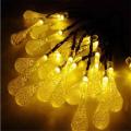 Icicle Snow Fall LED Meteor Falling Star Rain Drop Xmas String Fairy Light Bulb (Warm White).