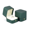 Engagement Ring Box Double Slot Ring Boxes Leather Velvet Portable Jewelry Bearer Holder for Proposal Wedding Ceremony Anniversary Gift for Women. 