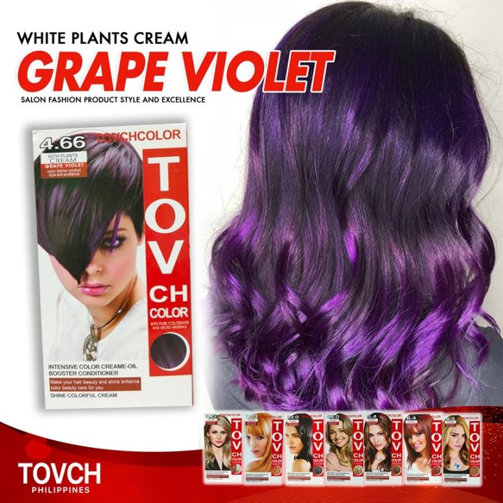 Tov Ch Hair Color Cream 80ml*2 Grape Violet 4.66