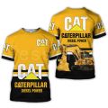 Summer New Men's T-shirt Short Sleeve 3D Print Street Work Clothes Excavator Equipment Harajuku Fashion Loose Oversized T-shirts. 