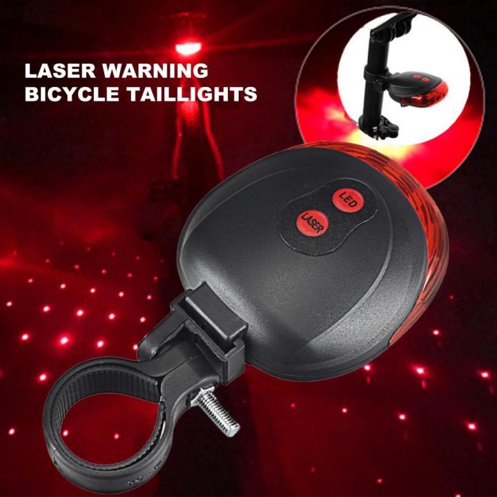 Bicycle Laser Lights LED Bike Flashing Lamp Rear Tail Light Waterproof Cycling MTB Bike Safety Warning Light Bicycle Accessories