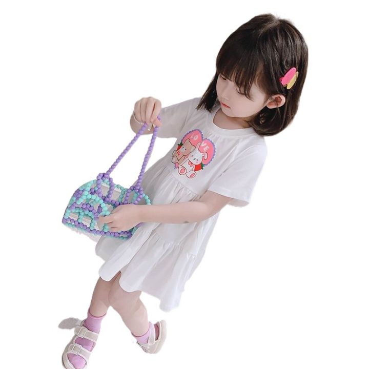 New%20Girls%20Summer%20Cute%20Dress%20Foreign%20Style%20Children's%20Short%20Sleeve%20Baby%20Girl%20Skirt%20Korean%20Princess%20Skirt%20Tide%20-%20Image%205