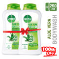 Buy 2 Get 100tk Off - Dettol Aloe Vera with Moisturizing Glycerin Bodywash Leaves Skin Feeling Soft & Smooth 250m. 