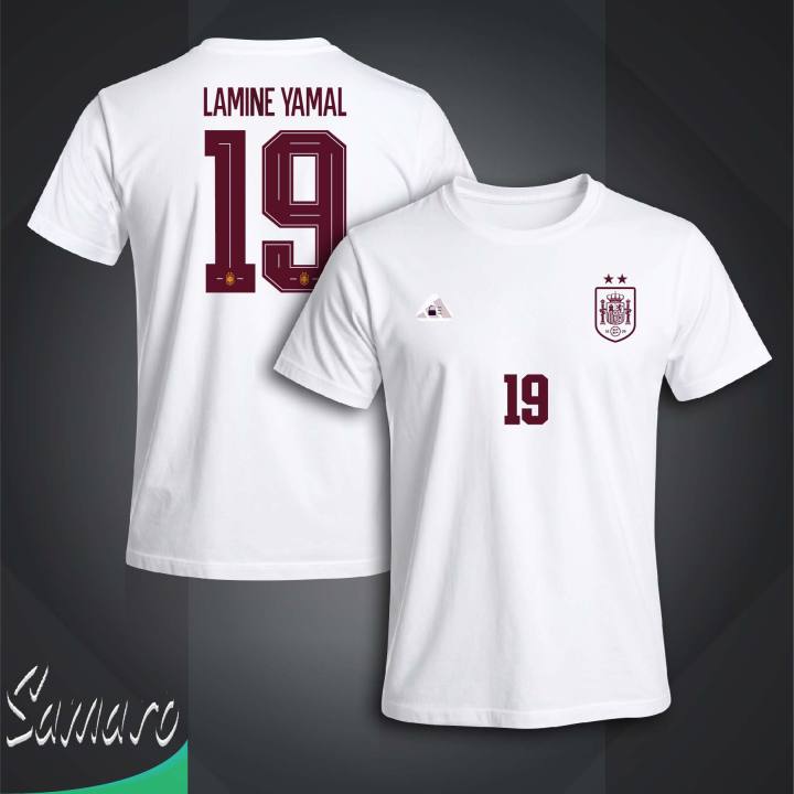Lamine Yamal 19 Short Sleeve Football Jersey For Men - Half Sleeve Lamine Yamal 19 t shirt - Spain 19 Jersey