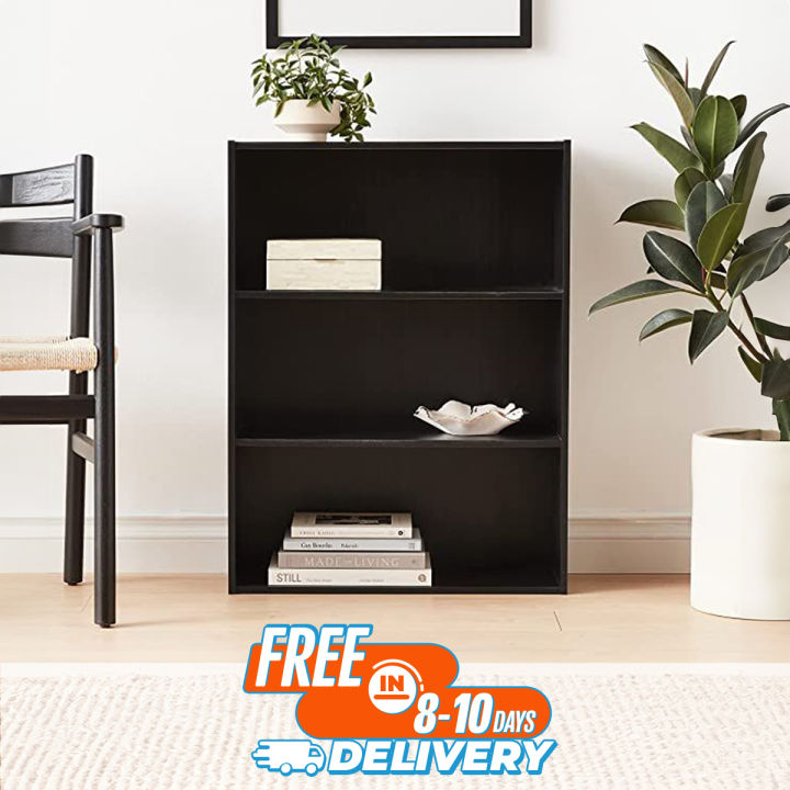 RK Modern and Trendy 3-Tier MDF Open Shelf Bookcase - Furniture & Decor