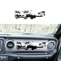Dashboard Decal Glove Box Beach Scenery Vinyl Sticker Trim for Jeep Wrangler JL Gladiator JT 2018-2023 Accessories.