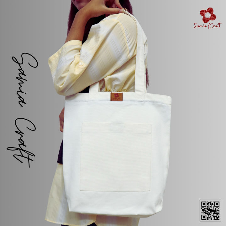 SamiaCrafts%20Canvas%20Tote%20Bag%20Exclusive%20Design%20with%20Outside%20Pocket%20Shopping%20Bag%20/College%20University%20Bag,%20Tote%20Bag%20with%20Zipper%20-%20Image%205