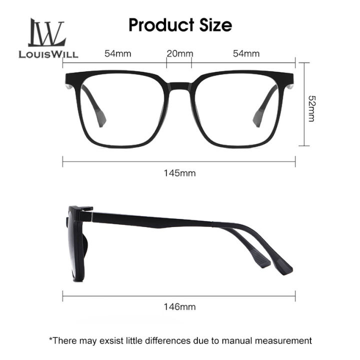 LouisWill%203%20In%201%20Sunglasses%20Magnetic%20Polarized%20Sunglasses%20Night%20Vision%20Eyewear%20Foldable%20Lens%20Magnetic%20Sun%20Glasses%20Frame%20Spectacles%203%20Lens%20Unisex%20Anti-UV%20Spectacles%20Fashion%20Eyeglass%20-%20Image%208